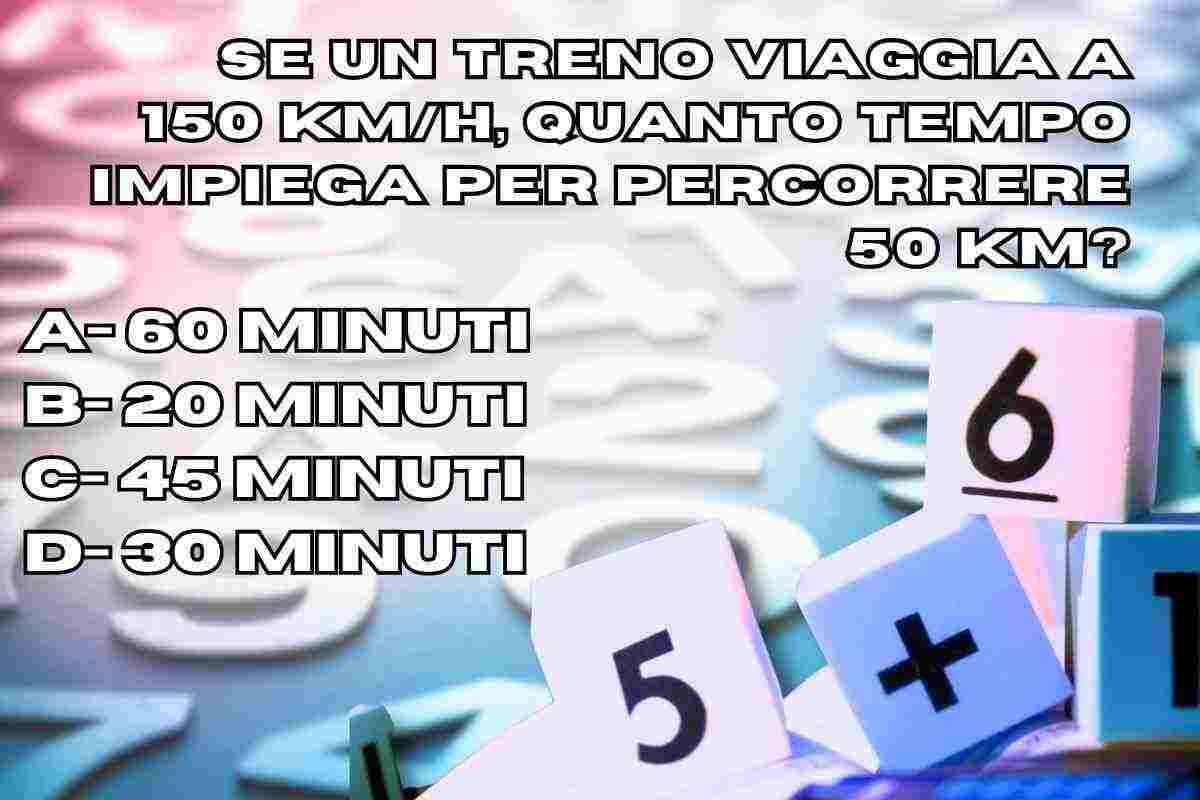 Test matematico da risolvere in 30 secondi